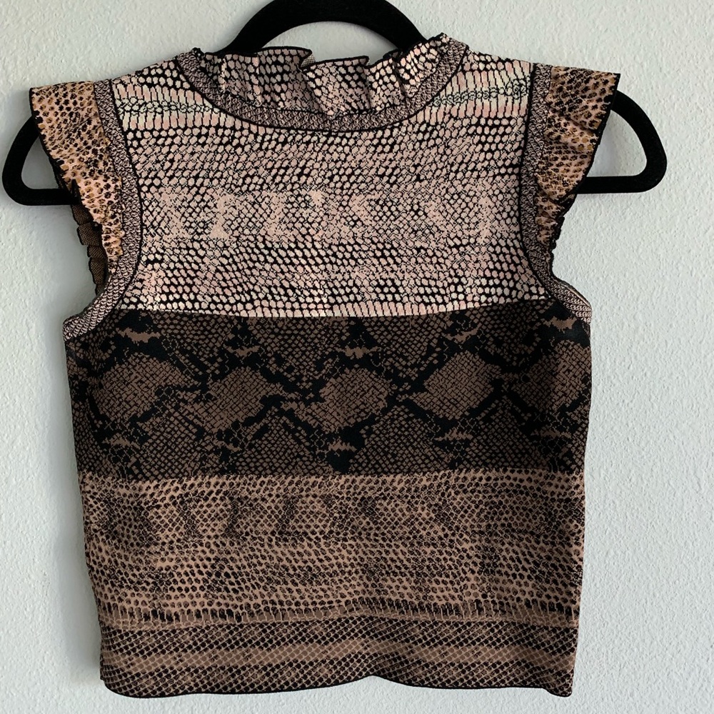 Alexander McQueen Python Print Top NWOT